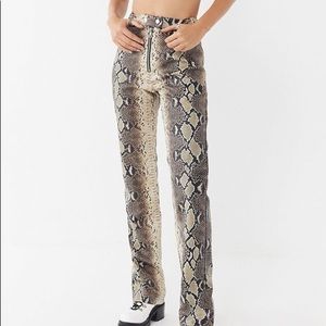 I Am Gia Snakeskin Flare Pant in M